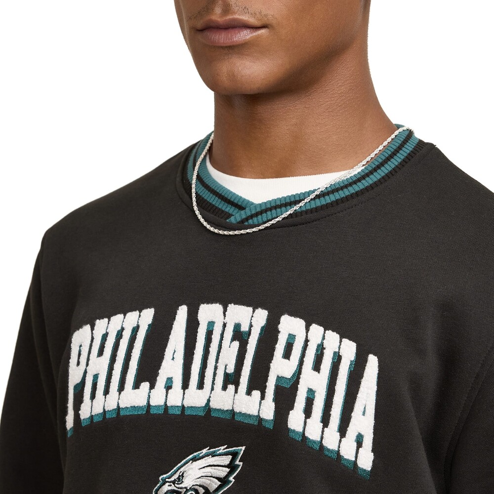 New Era Atlanta Braves Sport Night Black Crewneck - Size S